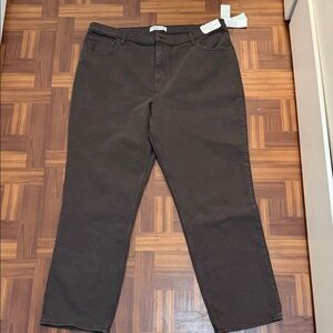 Abercrombie & Fitch Brown Straight-Fit Chinos